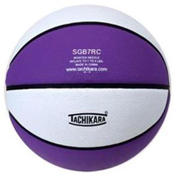 Tachikara SGB7RC.PRW Indoor-Outdoor Rubber 29.5 Basketball - Purple-White